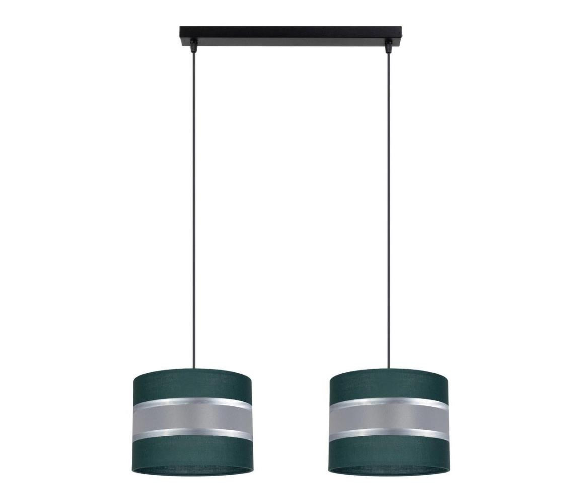 Lustr na lanku CORAL 2xE27/60W/230V zelená