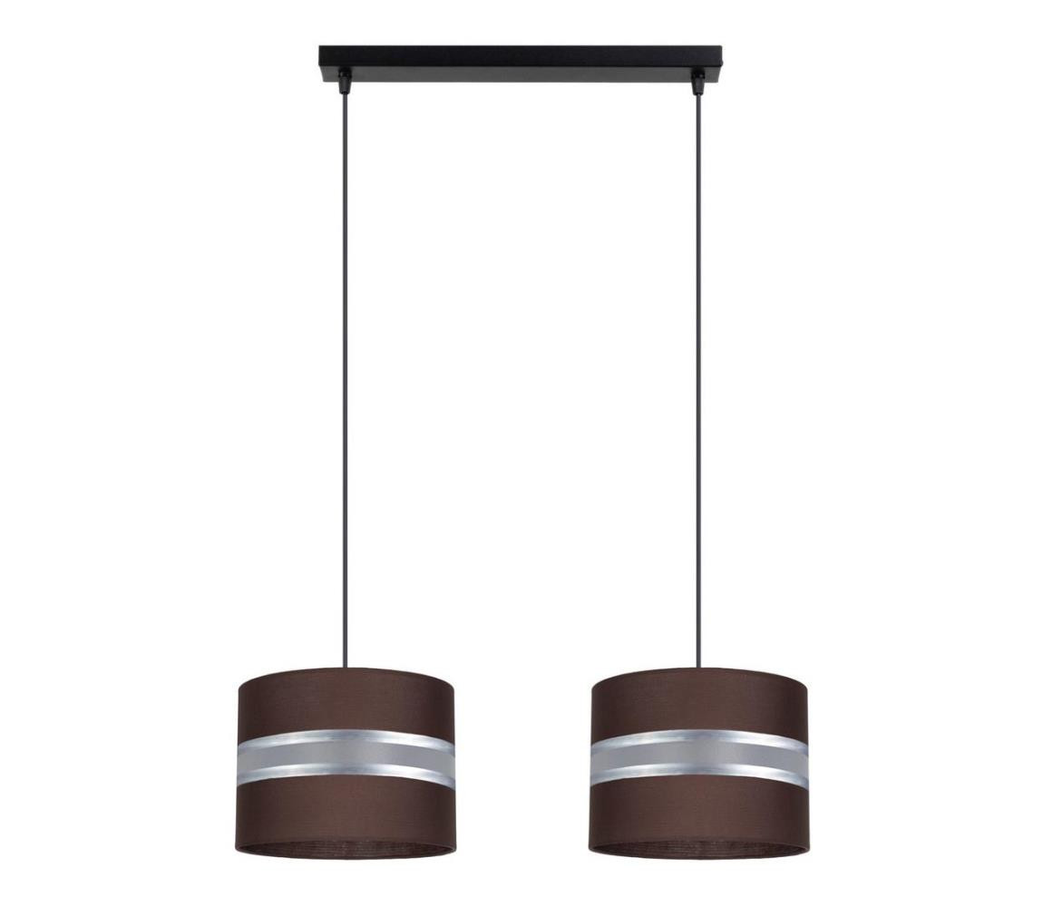 Lustr na lanku CORAL 2xE27/60W/230V hnědá