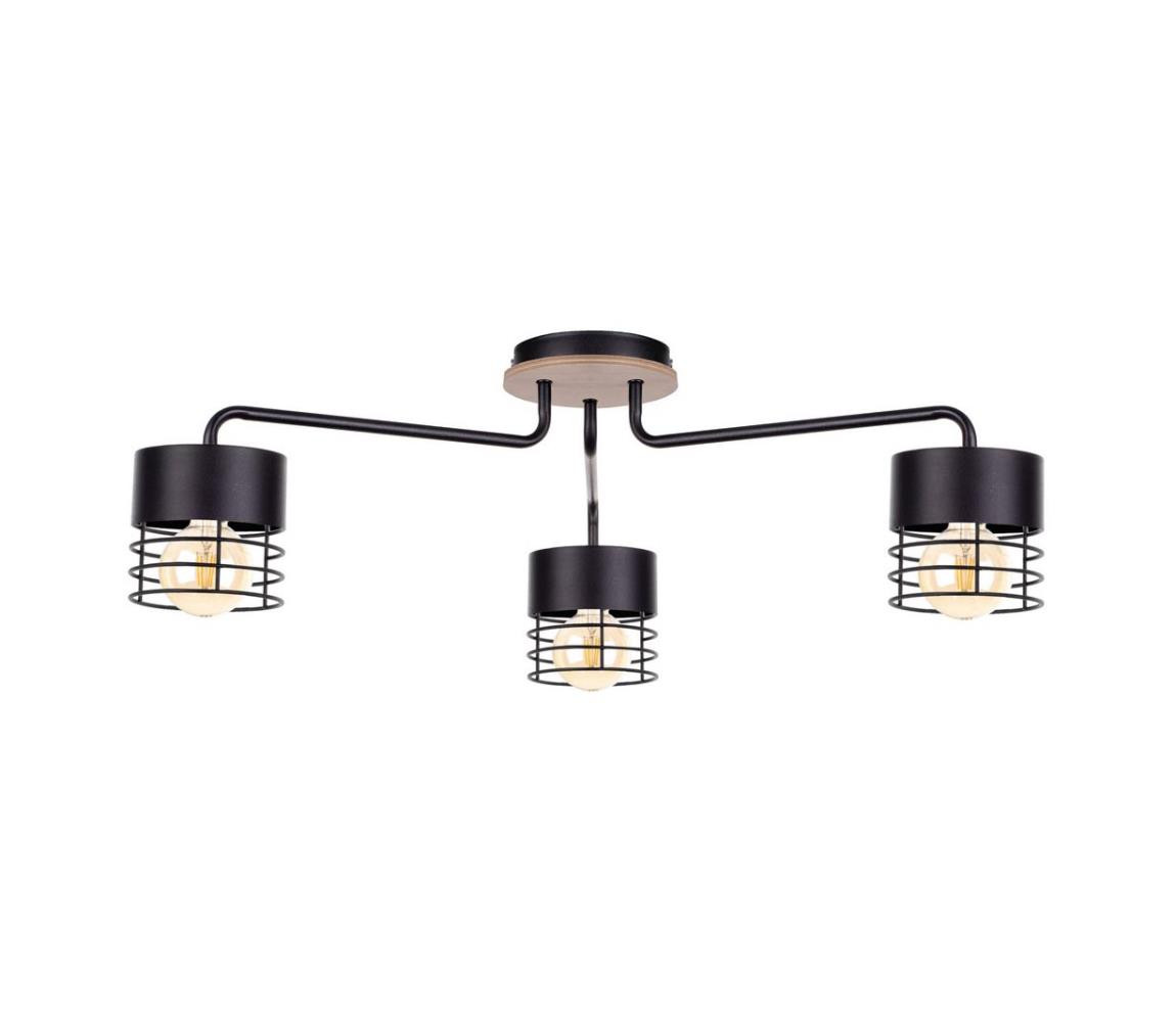 Keter Lighting Přisazený lustr CAS WOOD 3xE27/60W/230V