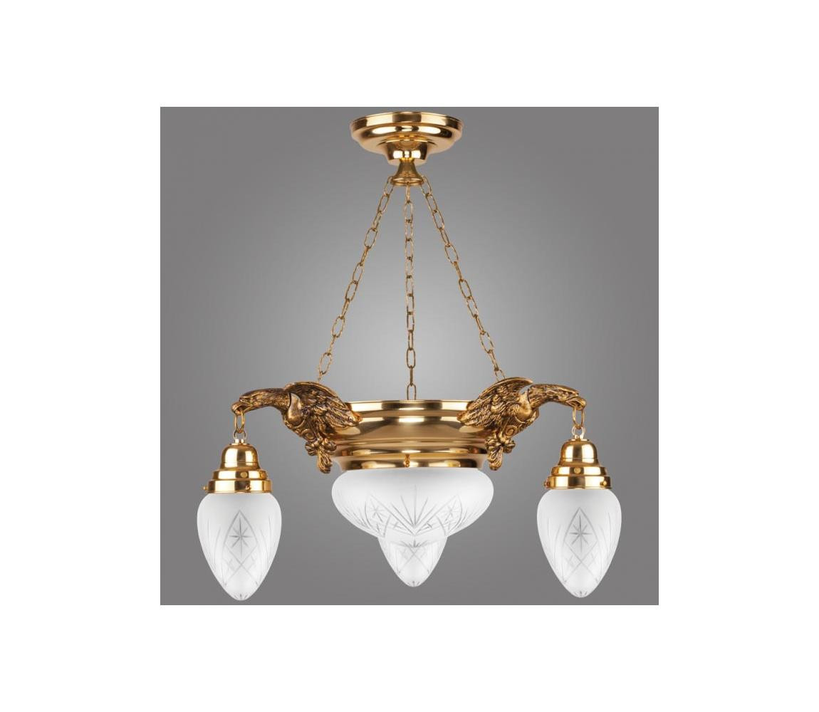 KEMAR Kemar OW30 - Lustr OURO EAGLE 3xE27/60W + 1xE27/100W/230V