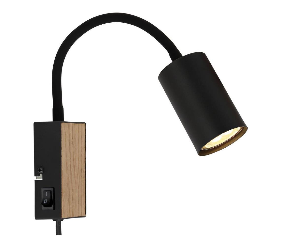 Globo Globo 57911WBW - Flexibilní Flexibilní lampička ROBBY 1xGU10/35W/230V černá/hnědá