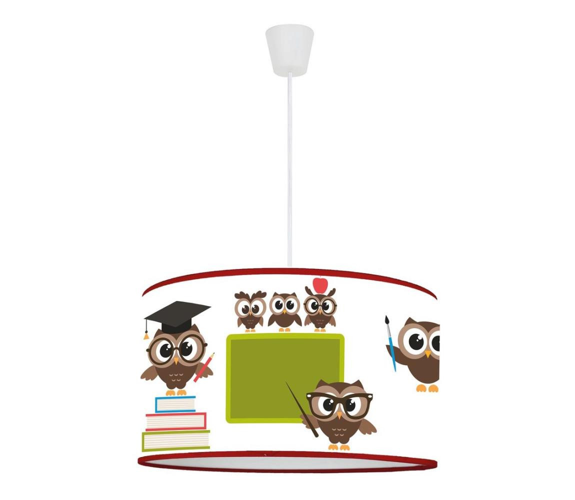 - Dětský lustr na lanku OWLS MULTI 1xE27/15W/230V pr. 35 cm