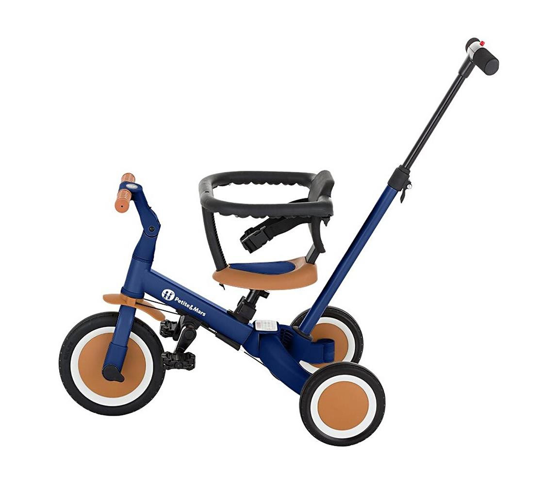 Petite&Mars PETITE&MARS - Dětská tříkolka 5v1 TURBO Enigmatic Blue