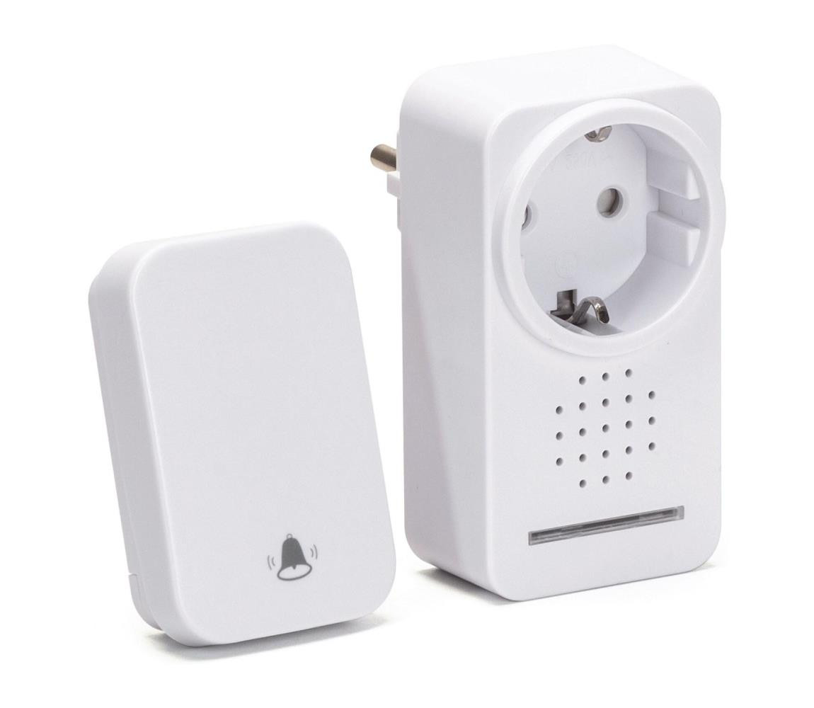 B.V.  - Bezdrátový zvonek do zásuvky 1Z 3680W/230V IPX4 bílá