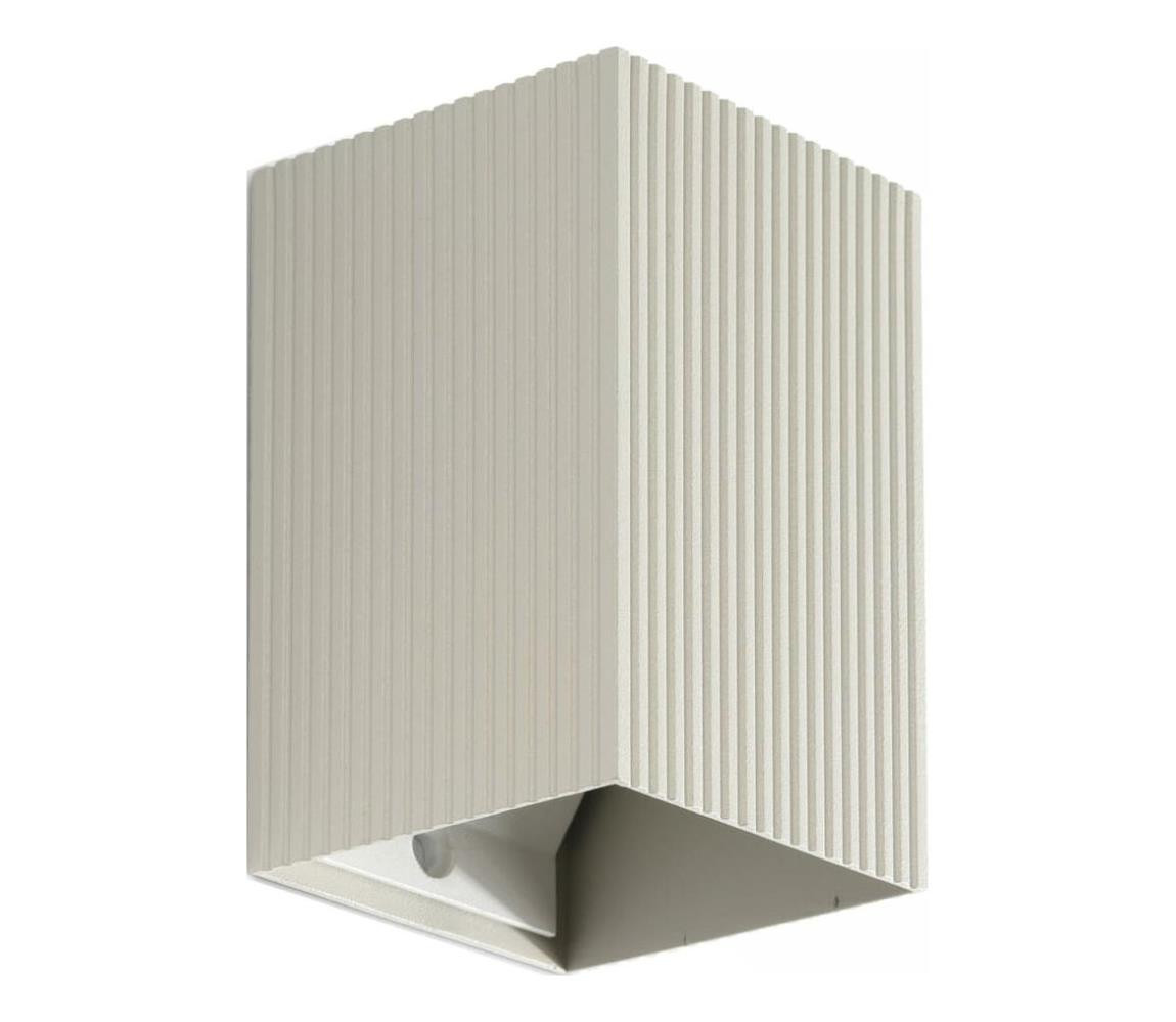 FARO Barcelona FARO 40536 - Nástěnné svítidlo SOLE 1xGU10/8W/230V šedá vroubkovaná hranatý