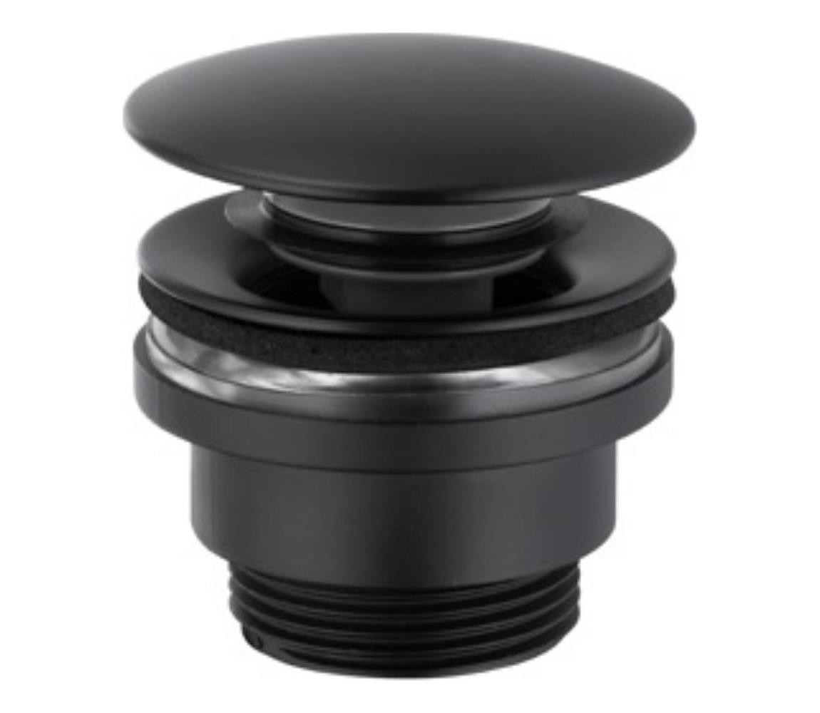 KFA Armatura KFA Armatura 660-310-81 - Umyvadlová výpusť CLICK-CLACK pr. 6,6 cm matná černá