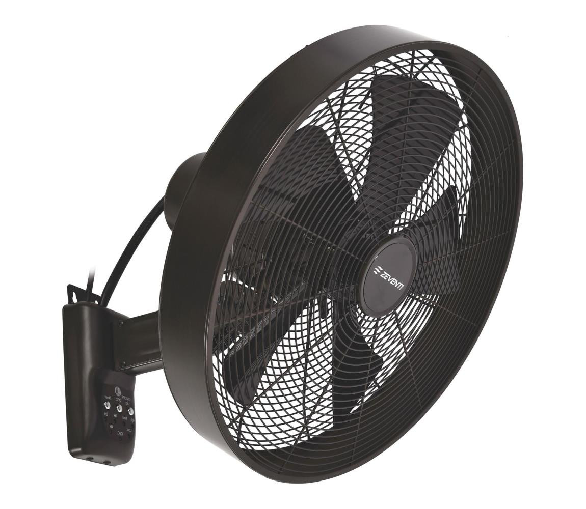 ZE ZE - Nástěnný látor FREEZE 50W/230V černá/hnědá + dálkové ovládání