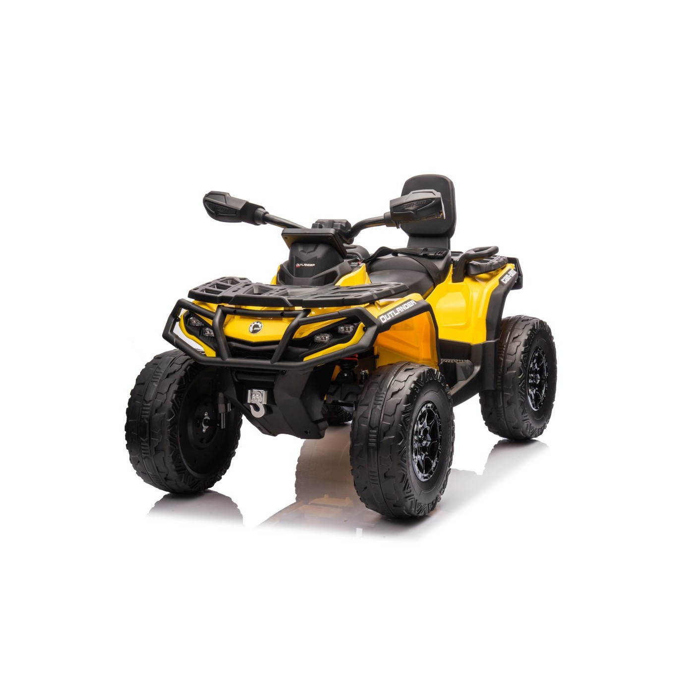 mamido Dětská elektrická čtyřkolka Can-Am Outlander ATV 4x200W žlutá