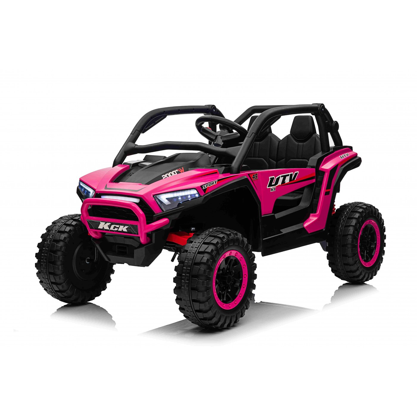 Mamido Mamido Elektrické autíčko Buggy UTV KCK 4x4 růžové 24V | 800W | 50 kg | EVA | LED | 2,4Ghz | ECO kůže