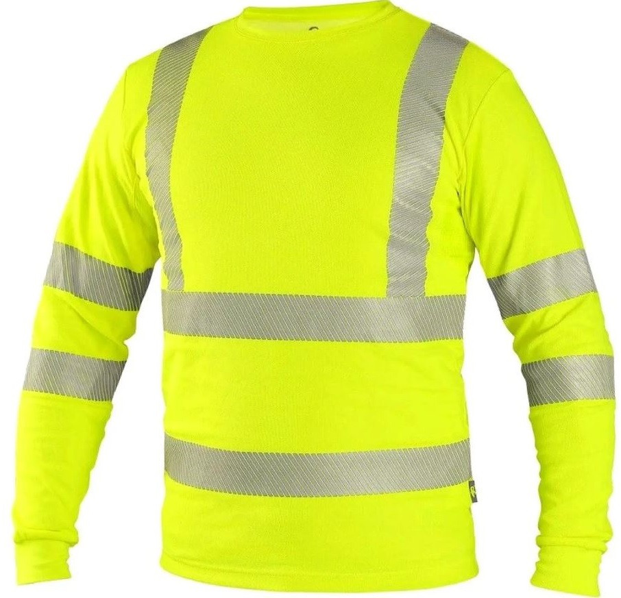 CXS OLDHAM pánské reflexní tričko s dlouhým rukávem žlutá