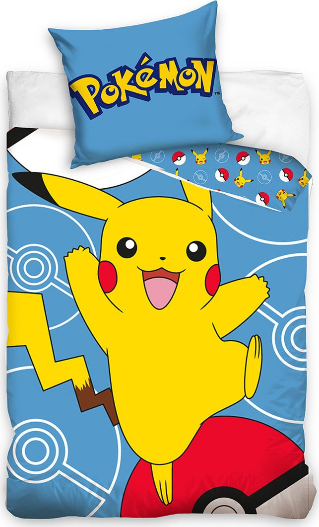 Dětské povlečení Pokémon Pikachu a Pokéball