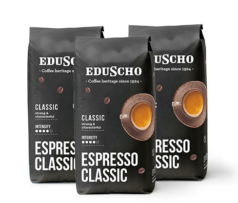 Eduscho Espresso Classic - 3 kg zrnkové kávy - Intenzita: 5/6