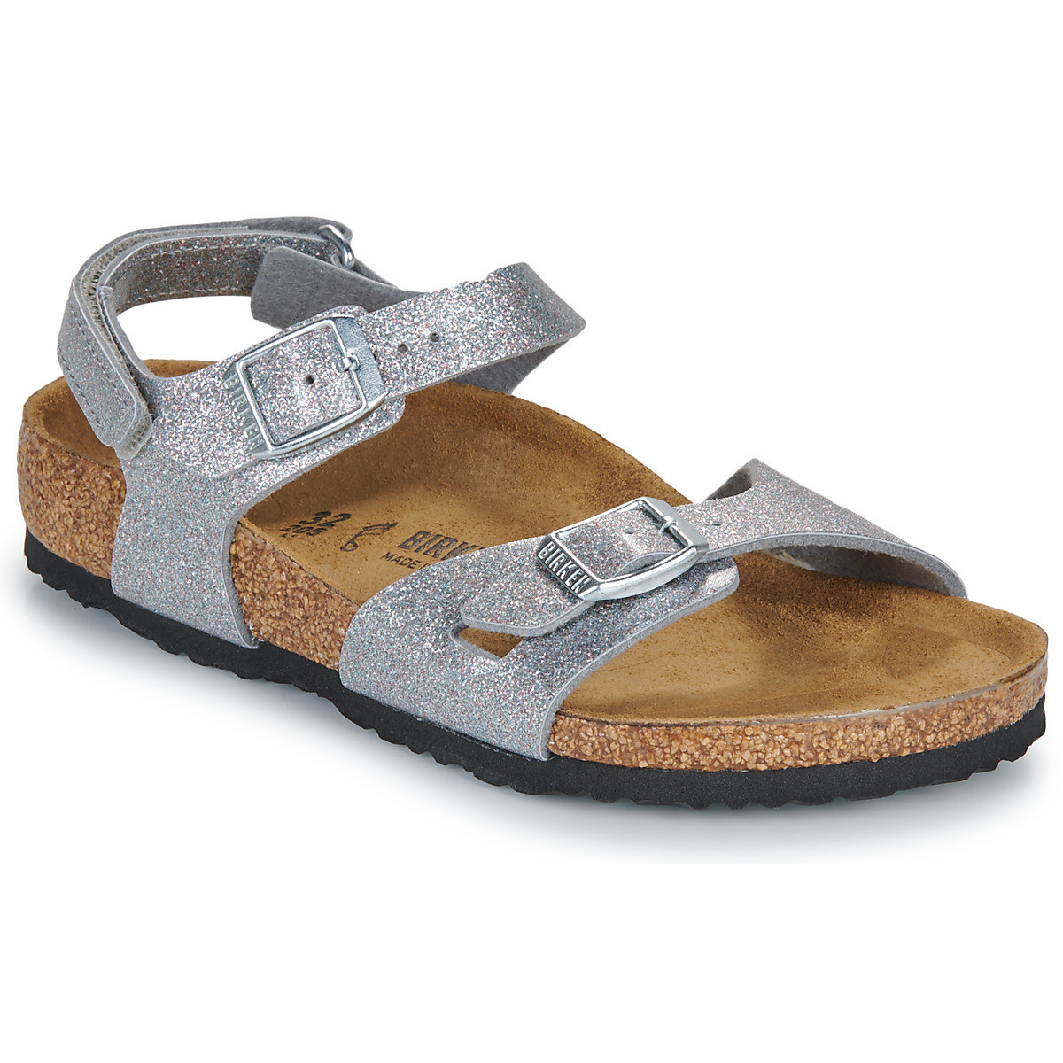 BIRKENSTOCK  Rio AS Kids BF Sparkling Silver  Stříbrná