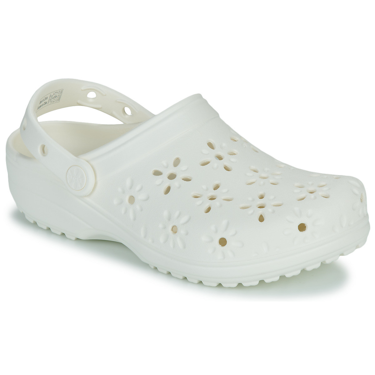 Crocs  Classic Floral Cut Out Clog  Bílá