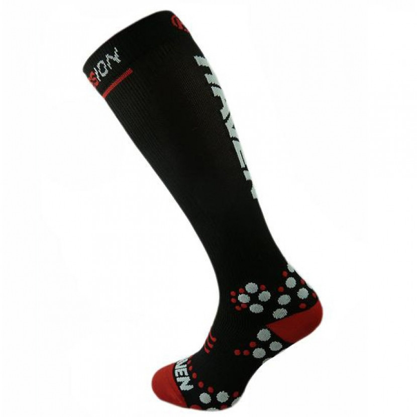 Kompresní podkolenky Haven EvoTec Silver - černé-bílé, 4-5