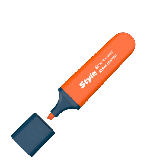 Centropen Zvýrazňovač Style Fluo - oranžový - 6252/1