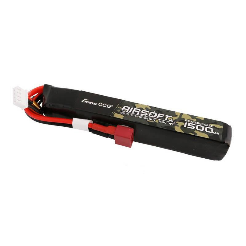 Gens Ace 25C 1500mAh 3S1P 11.1V Airsoft Gun Lipo baterie s T konektorem