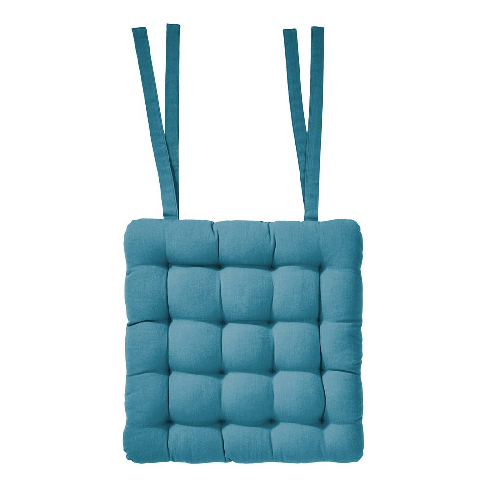 SOLID Podsedák se šňůrkami 35 x 37 cm - modrá