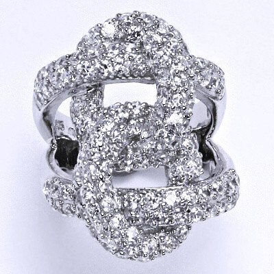 Stříbrný prsten s čirými zirkony,prsten ze stříbra,váha 10,01 g