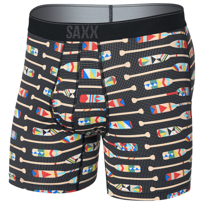 Boxerky Saxx Quest Quick Dry Mesh Boxer Brief Fly Solar Velikost: L / Barva: šedá/bílá