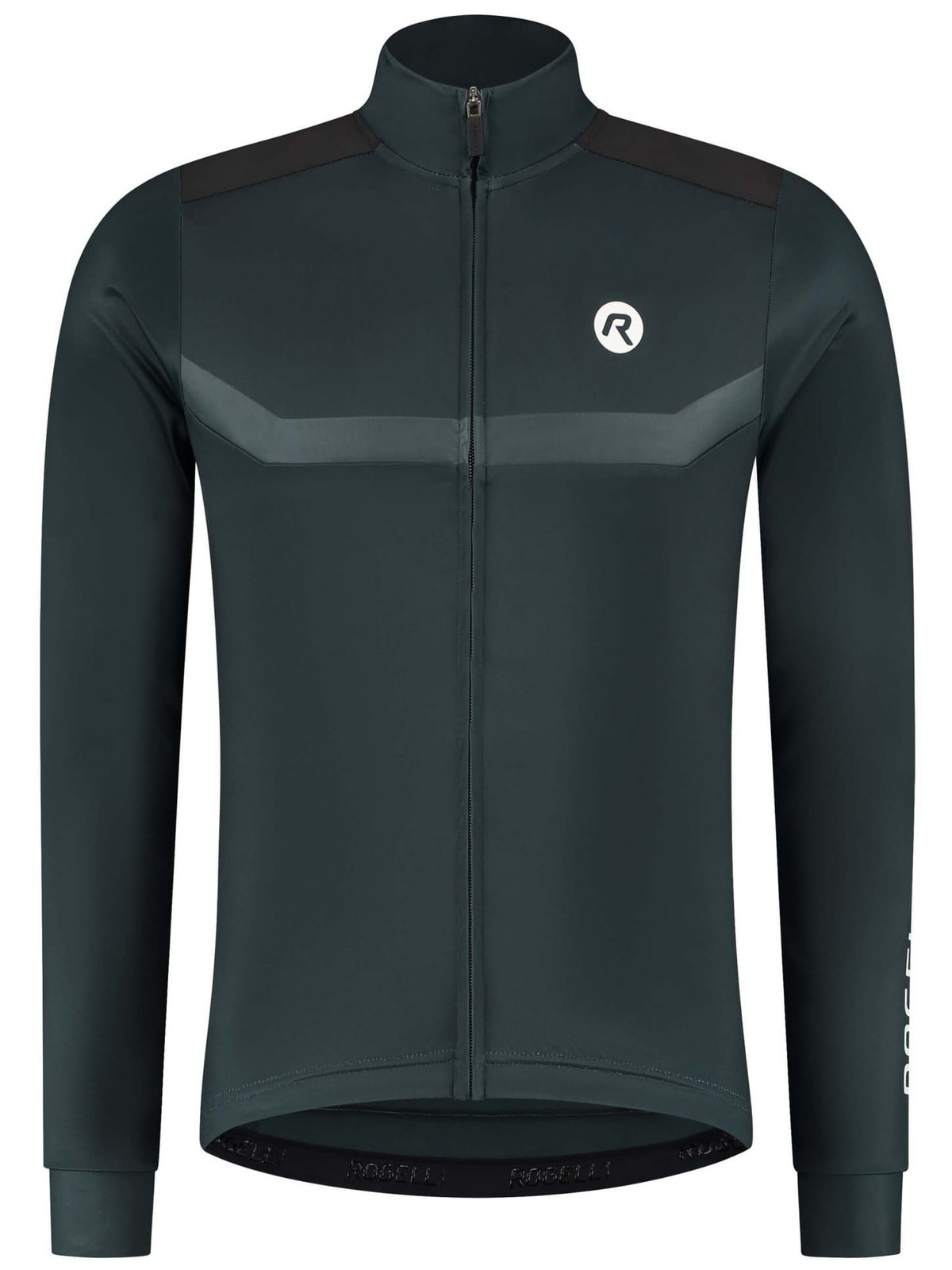 Hřejivý cyklistický dres Rogelli MONO s dlouhým rukávem, šedý XL