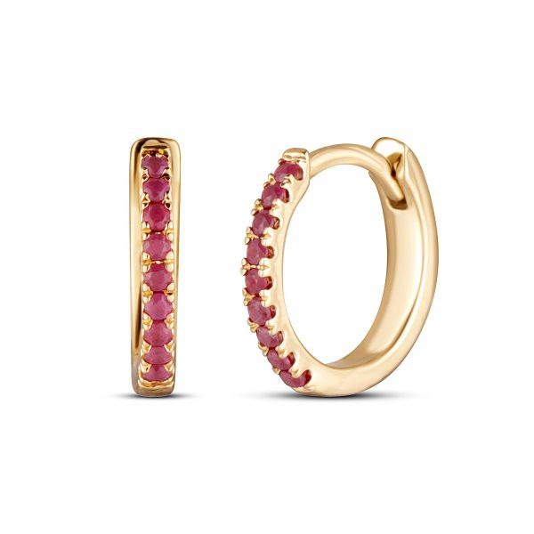 Náušnice s rubíny 234-244-RU3567 1.60g