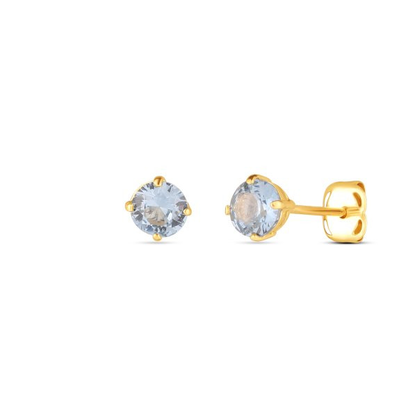 Náušnice se syntetickými kameny 236-238-AQ0571 0.45g