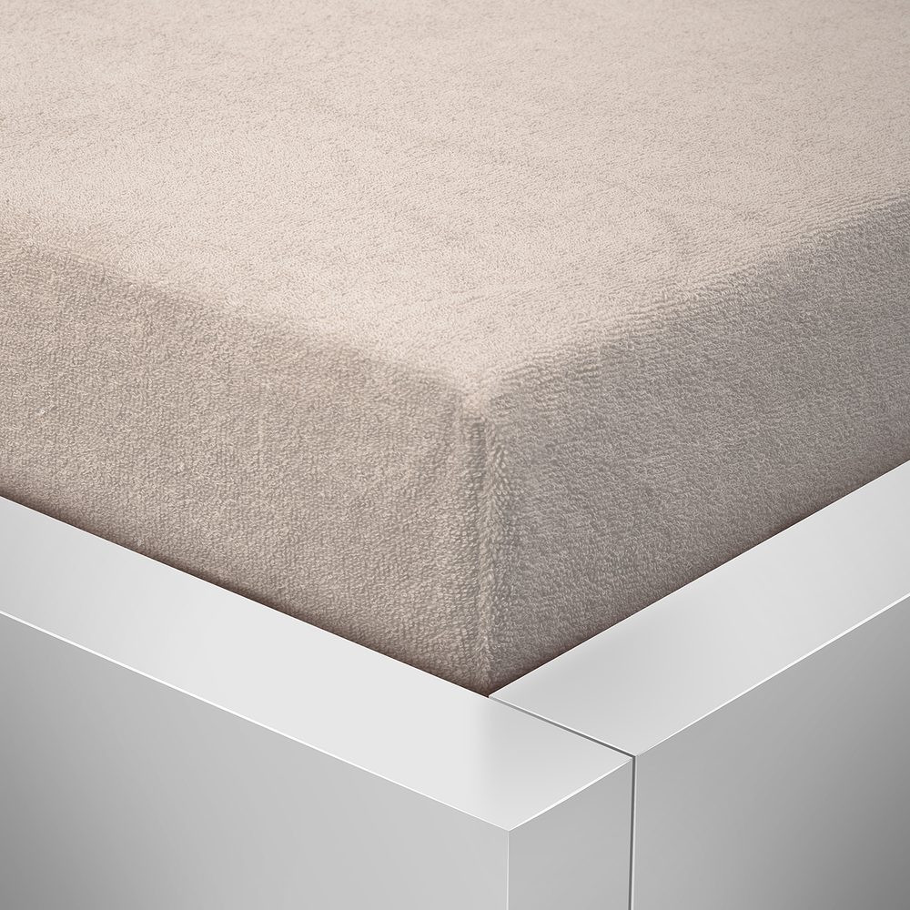 Homeville froté prostěradlo české výroby latté 30cm výška - 140x200 cm
