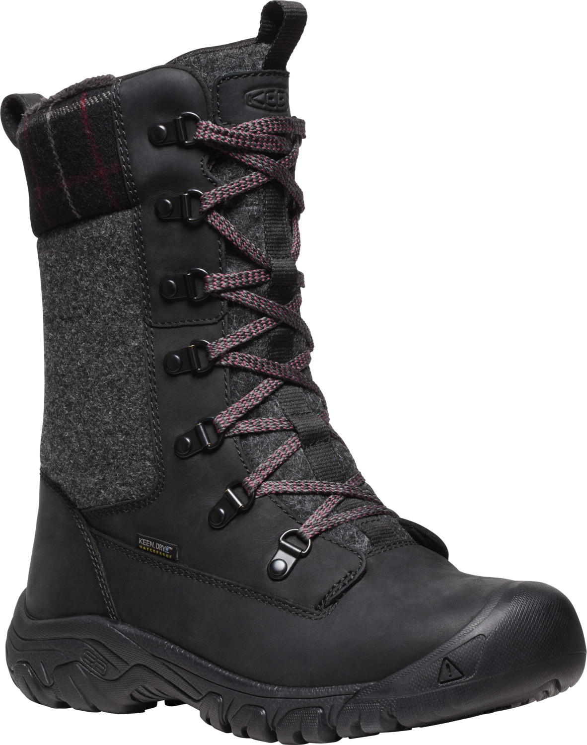 Keen GRETA TALL BOOT WP WOMEN black/black plaid Velikost: 37,5 195208221187