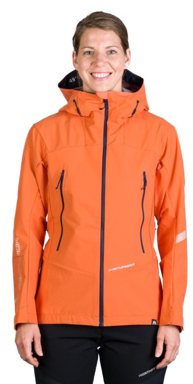 Northfinder DELORIS light orange BU-6181OR-182 dámská outdoorová výkonná nepromokavá bunda Velikost: S 8584153534961