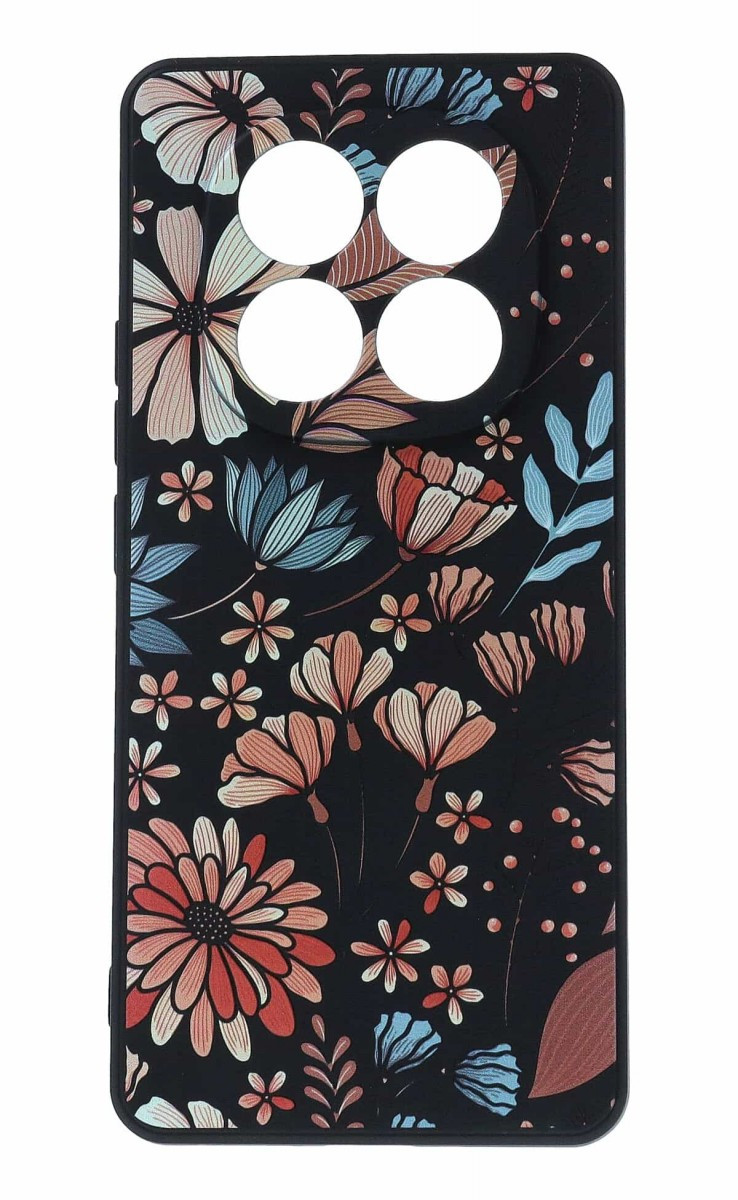 Kryt TopQ Design Xiaomi Redmi Note 14 Pro 5G Luční kvítí černý 136814