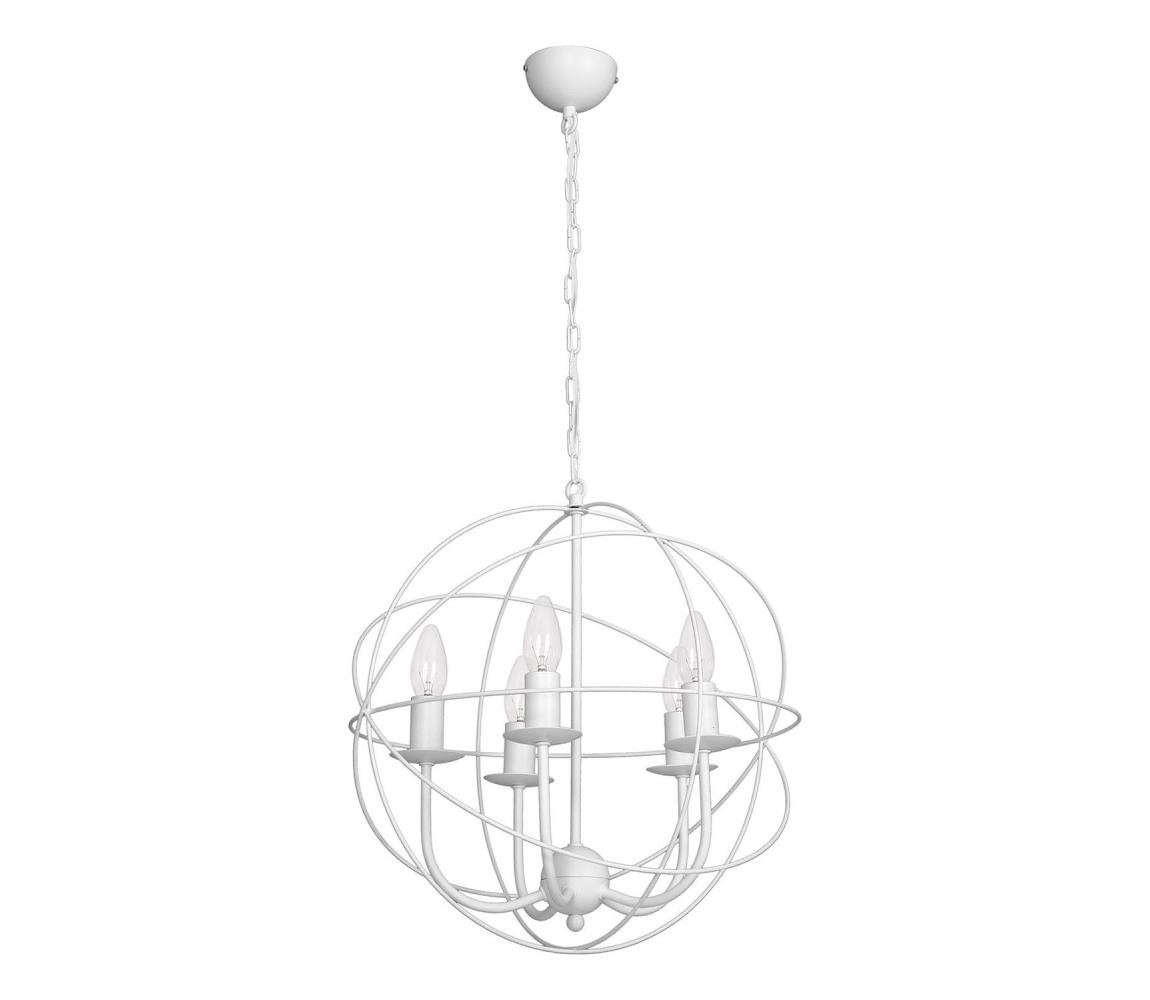 Lustr GLOBE 5 5xE14/60W bílá