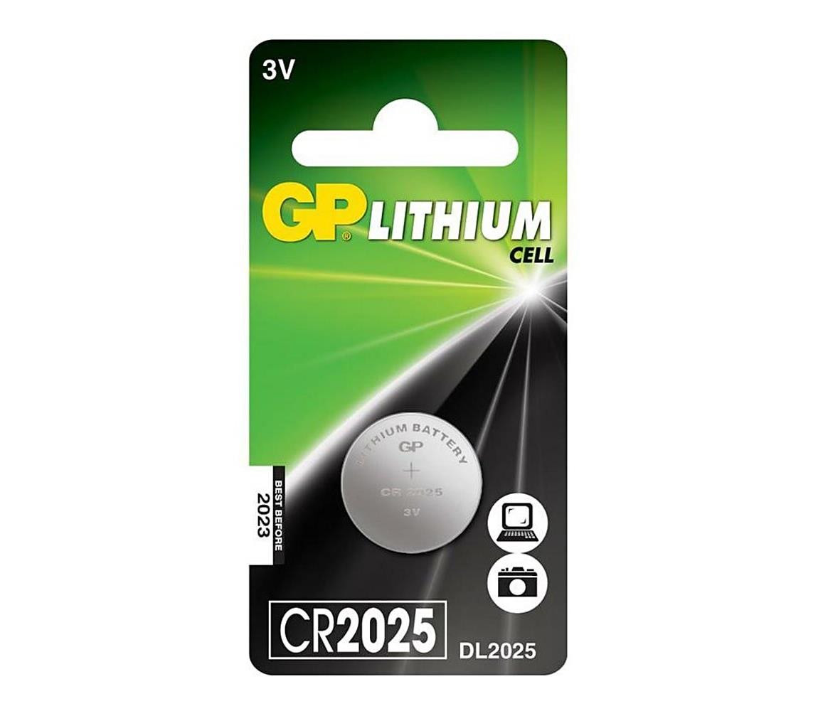 1 ks Lithiová baterie knoflíková CR2025 GP 3V/170mAh