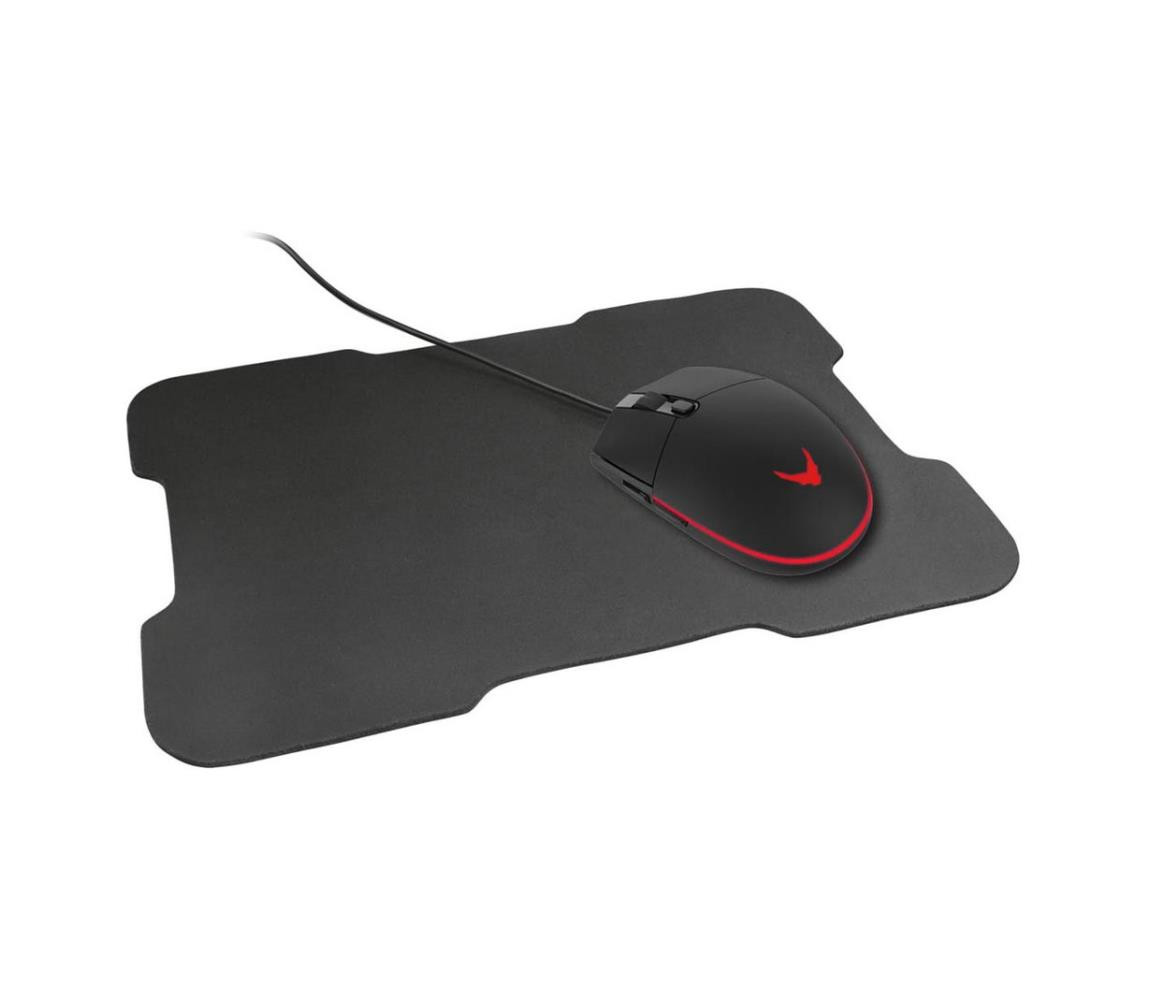 LED Herní myš s podložkou VARR 1000/1600/2400/3200 DPI