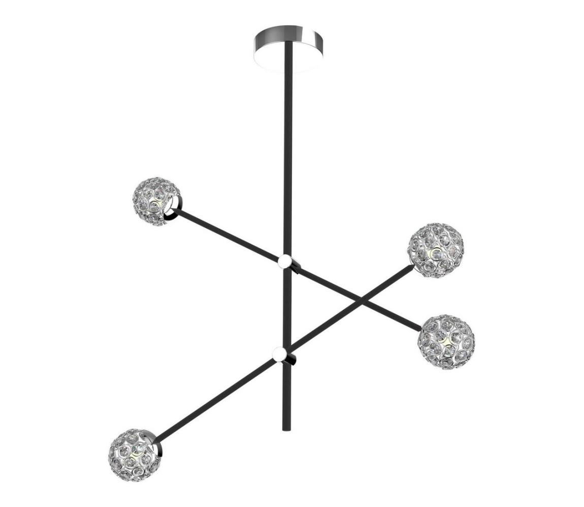 Lustr na tyči PAKSOS 4xG9/5W/230V černá