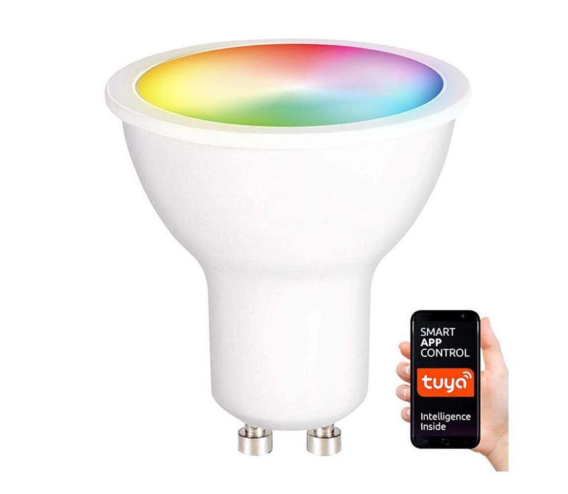 LED RGB Stmívatelná žárovka GU10/5W/230V 2700-6500K Wi-Fi Tuya