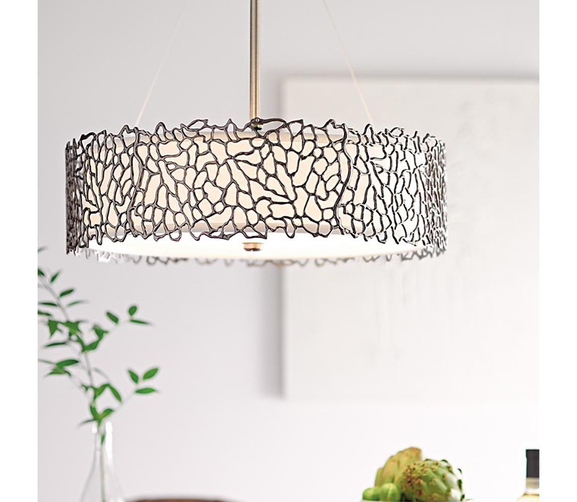 Elstead Kichler KL-SILVER-CORAL-P-A - Lustr na tyči SILVER CORAL 3xE27/100W/230V chrom