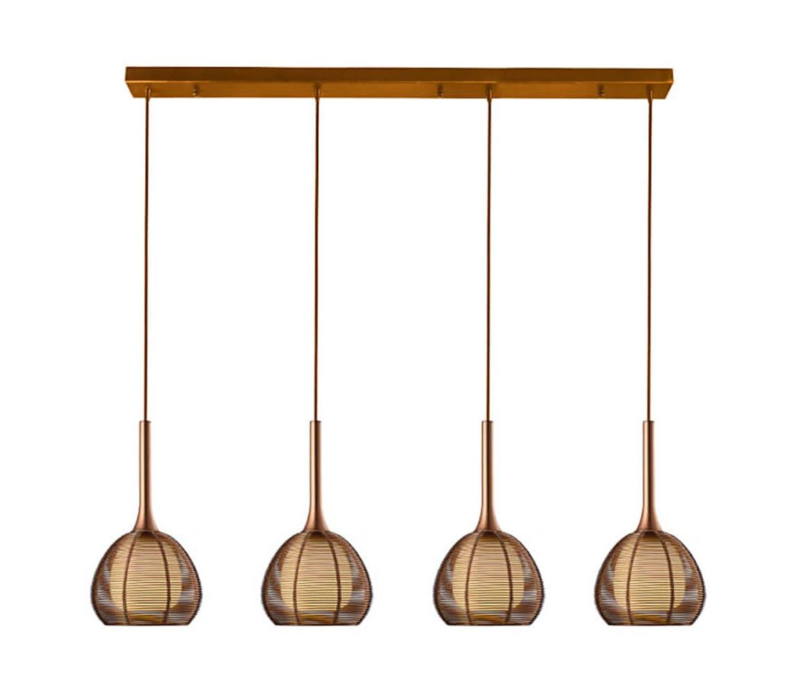 114002 - Lustr na lanku NEST 4xE14/6W/230V měděná