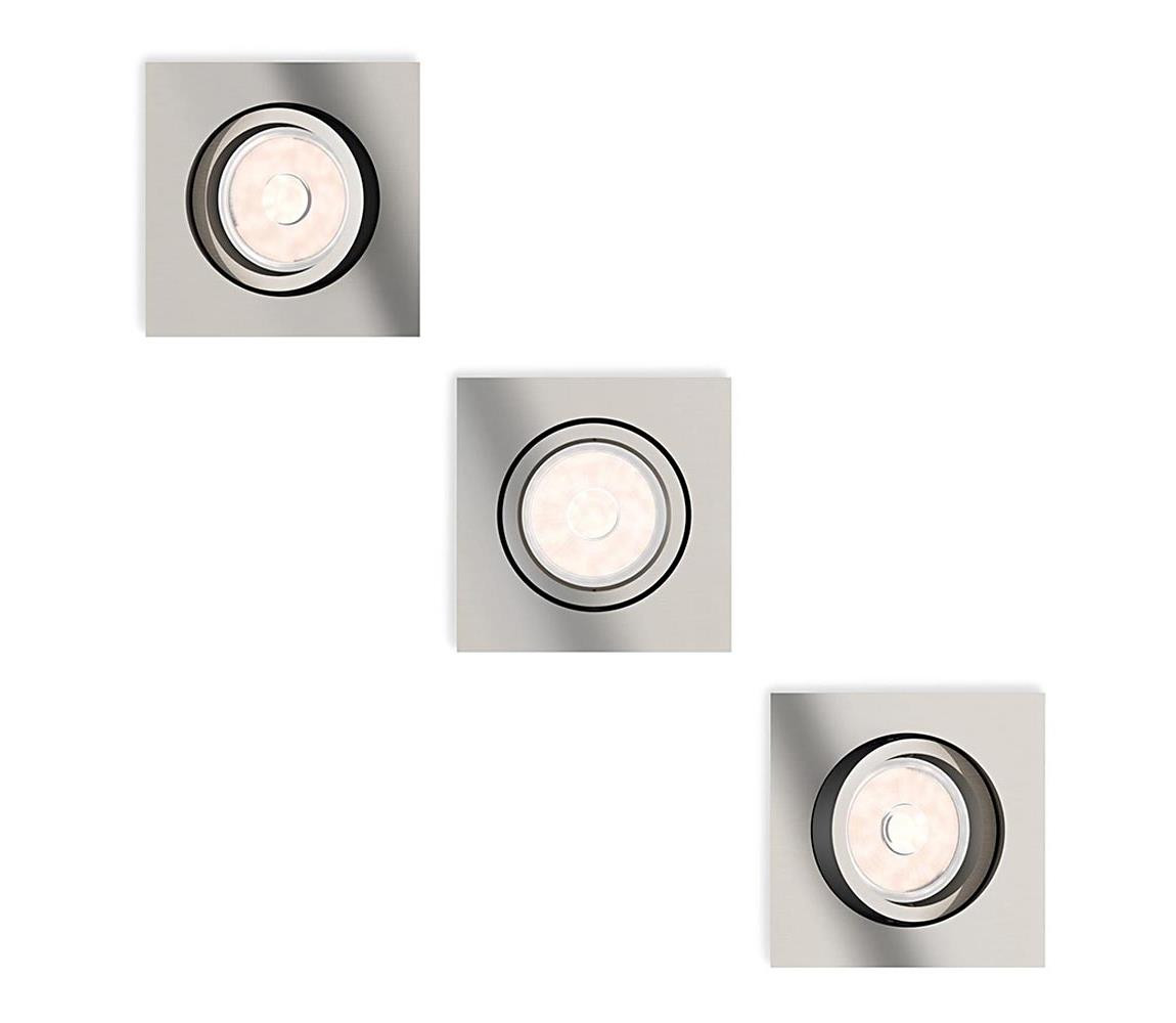 Philips Philips 50403/17/PN - SADA 3x Podhledové svítidlo DONEGAL 1xGU10/5,5W/230V