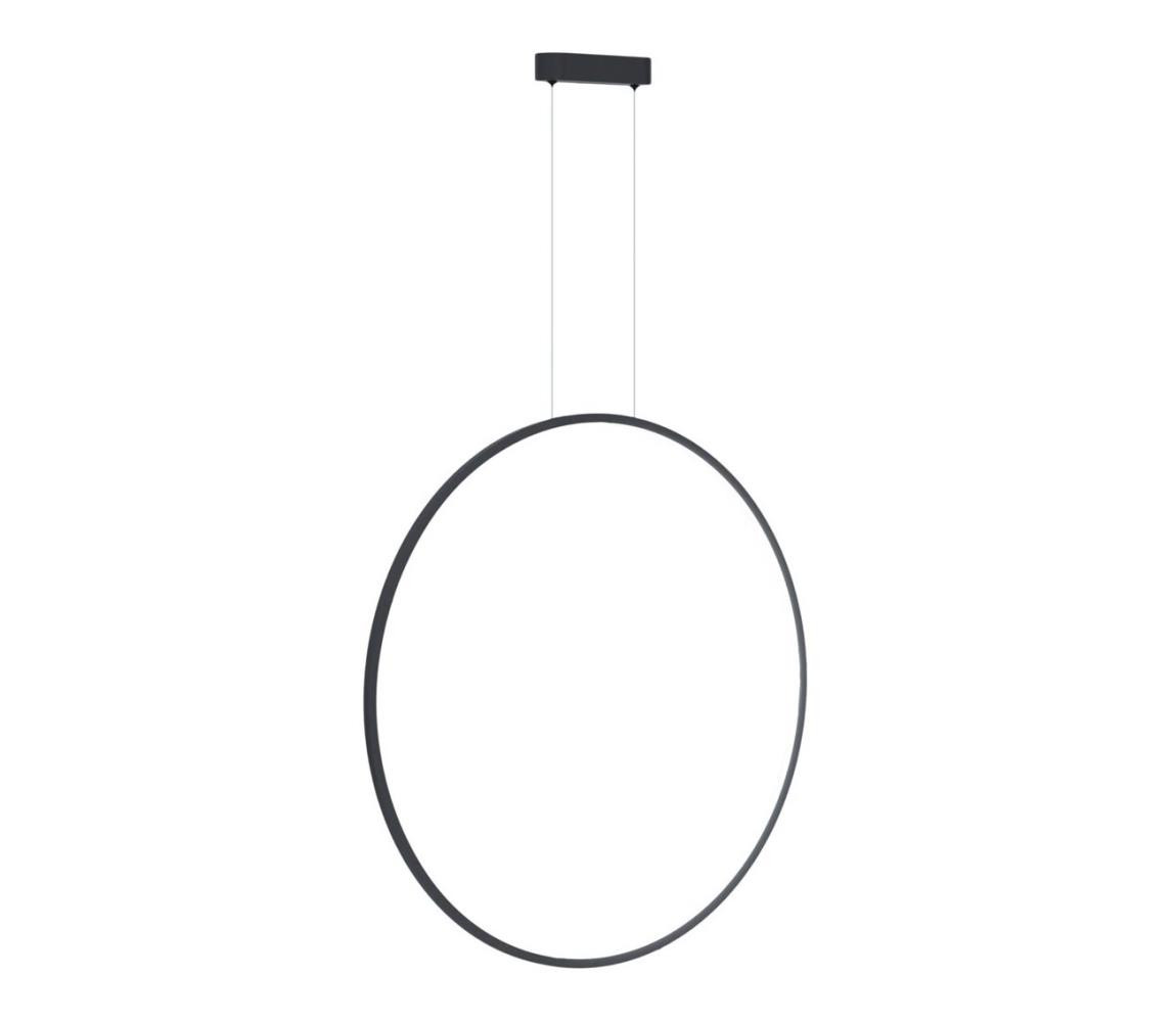 LED Lustr na lanku SATURNO LED/46W/230V pr. 80 cm IP44 antracit