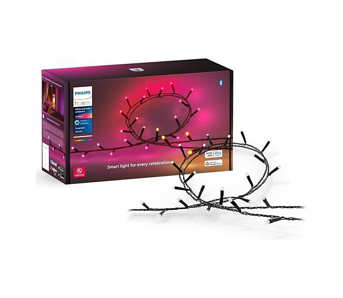 Philips Philips-LED RGBW Stmívatelný venkovní řetěz HUE WACA 250xLED 24,4 m IP54