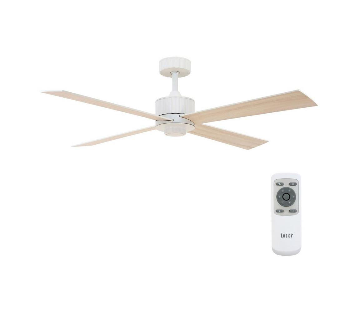 Lucci air Lucci air 213171 - LED Stropní látor NEWPORT dřevo/bílá/béžová + DO