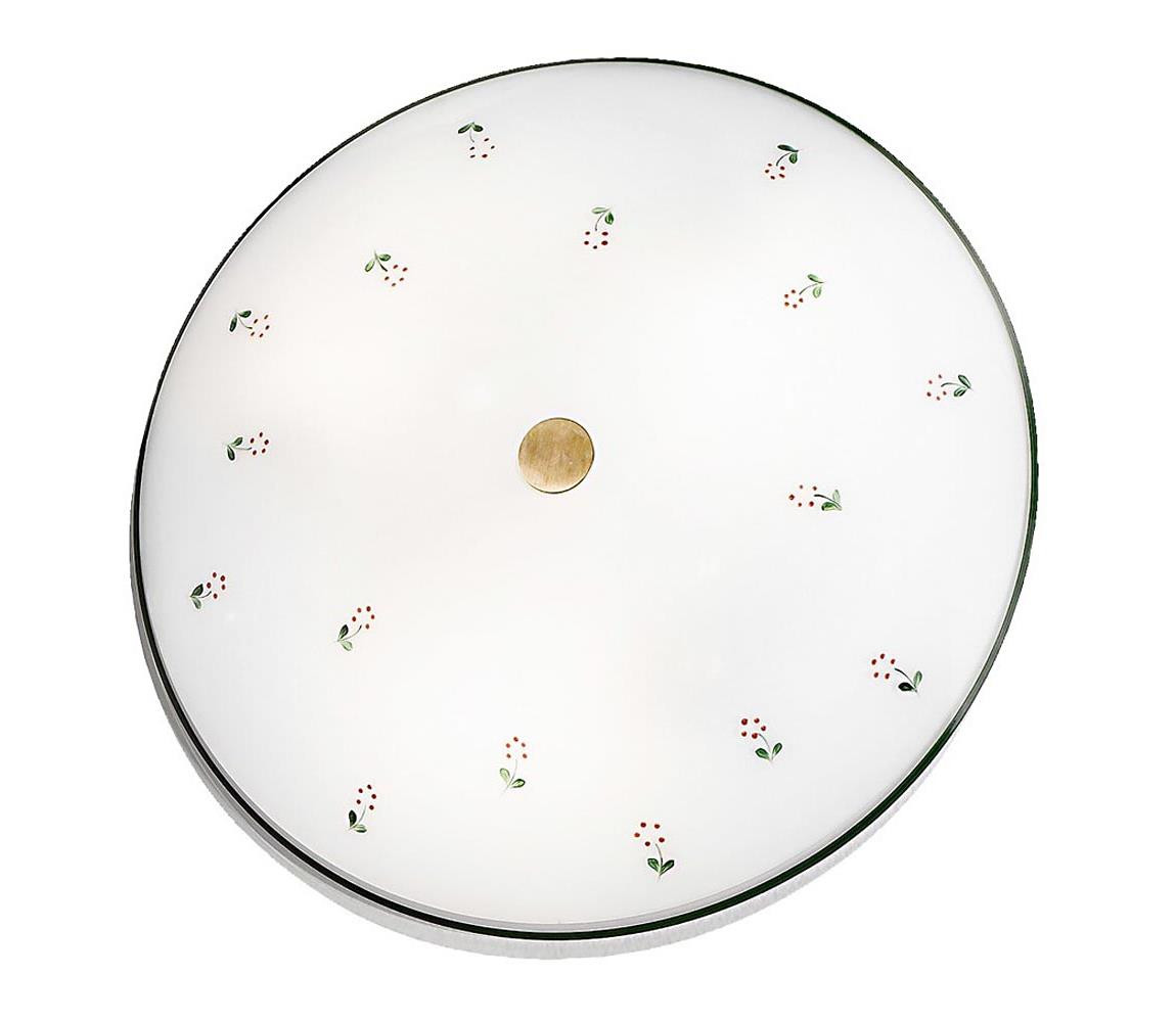 Kolarz Kolarz 731.U13.4.70- Stropní svítidlo NONNA 3xE27/60W/230V pr.42 cm zelená/mosaz