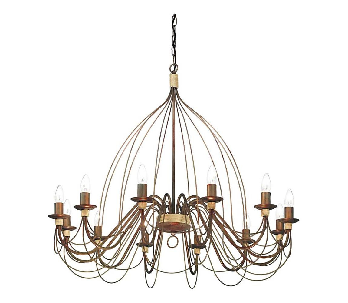 Ideal Lux Ideal Lux - Lustr na řetězu CORTE 12xE14/40W/230V pr. 95 cm měď