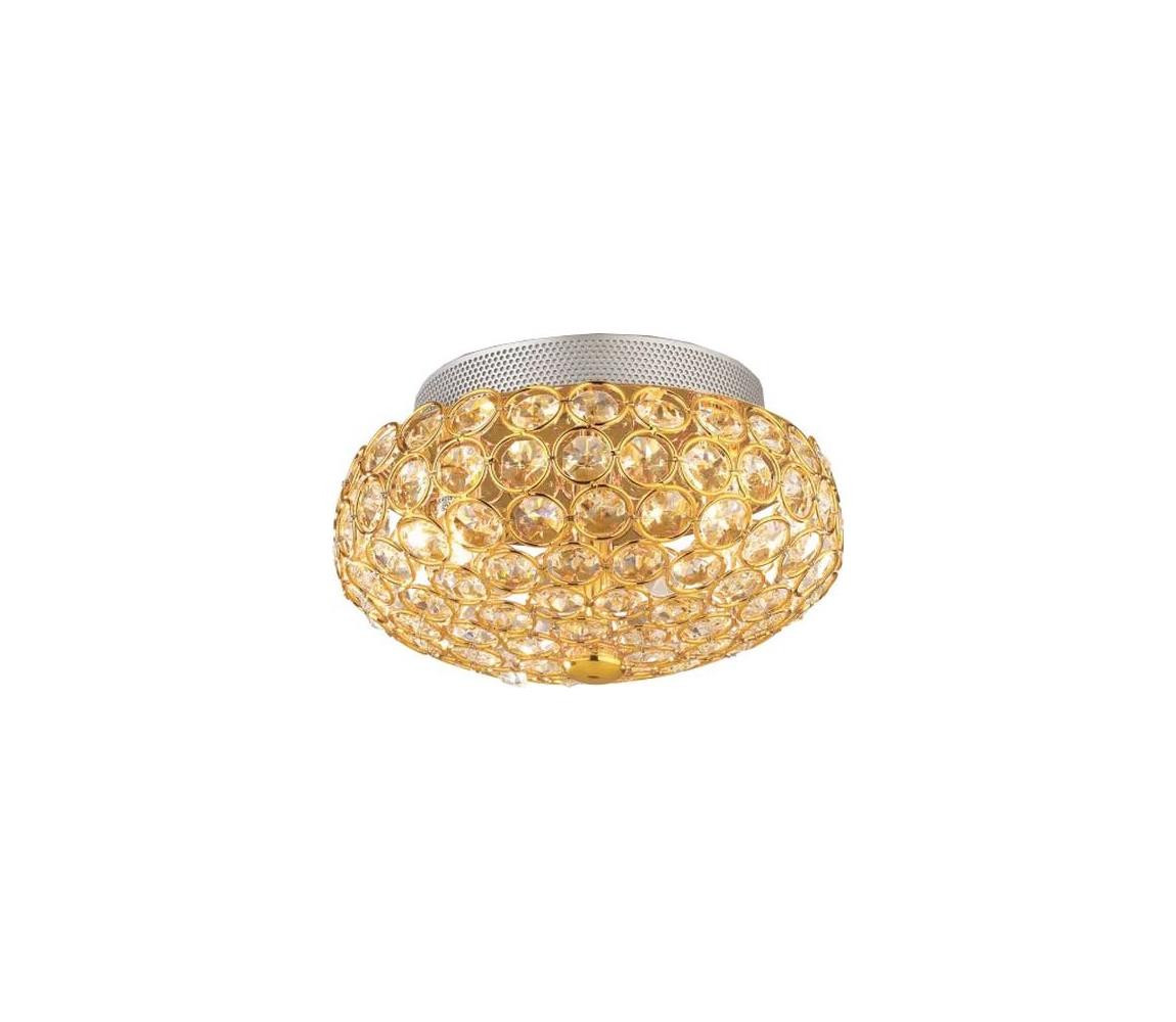 Ideal Lux Ideal Lux - LED Křišťálové stropní svítidlo KING 3xG9/3W/230V pr. 25,5 cm zlatá