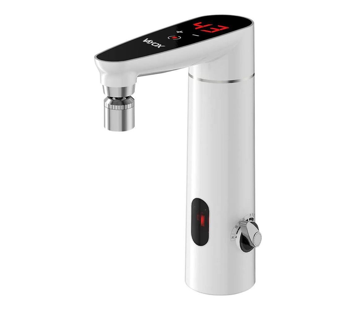 Vayox Dotykový průtokový ohřívač vody se senzorem a LED displejem 3000W/230V IPX4 bílá