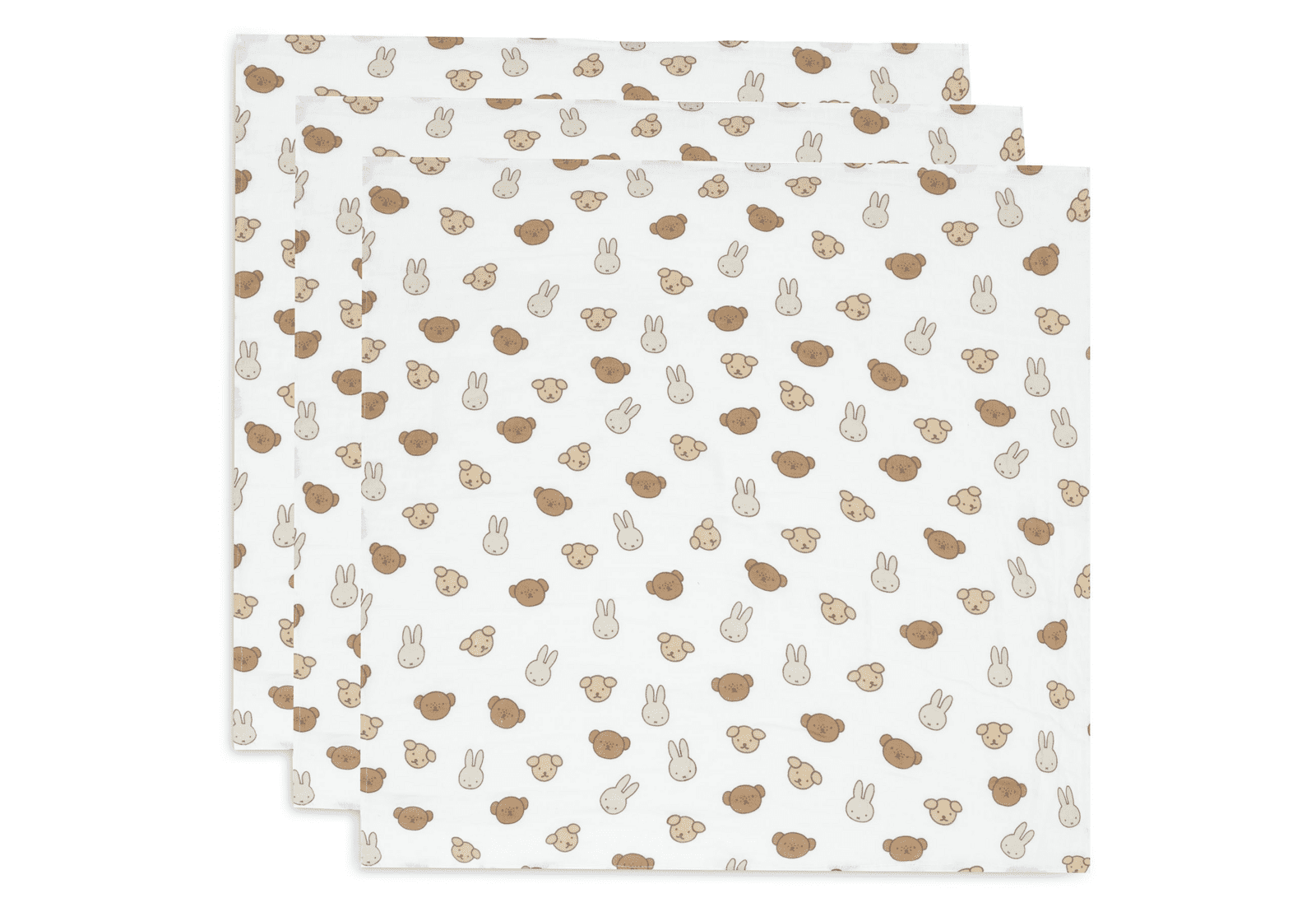 Jollein Pleny 3 ks 70x70 cm Miffy & Friends