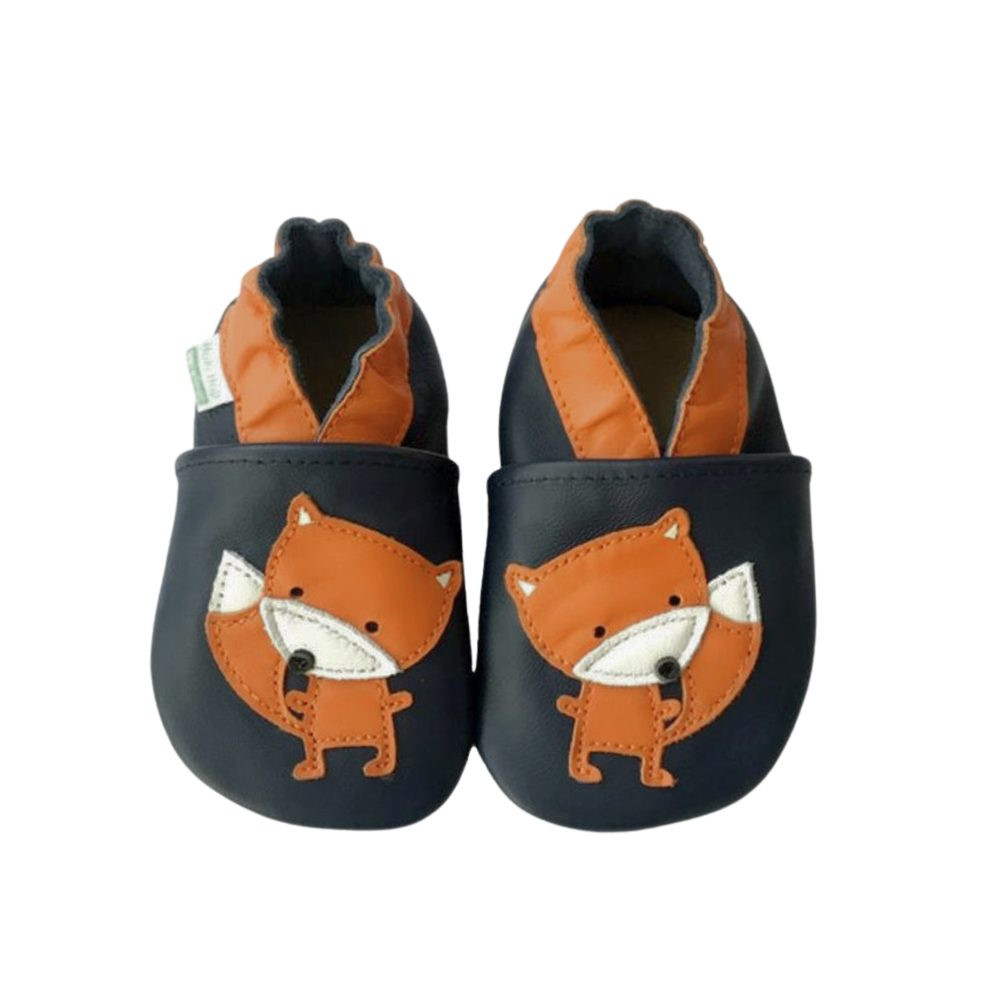 HOPI HOP BAREFOOT KOŽENÉ CAPÁČKY Lišáček Modré Dětské barefoot capáčky - 18