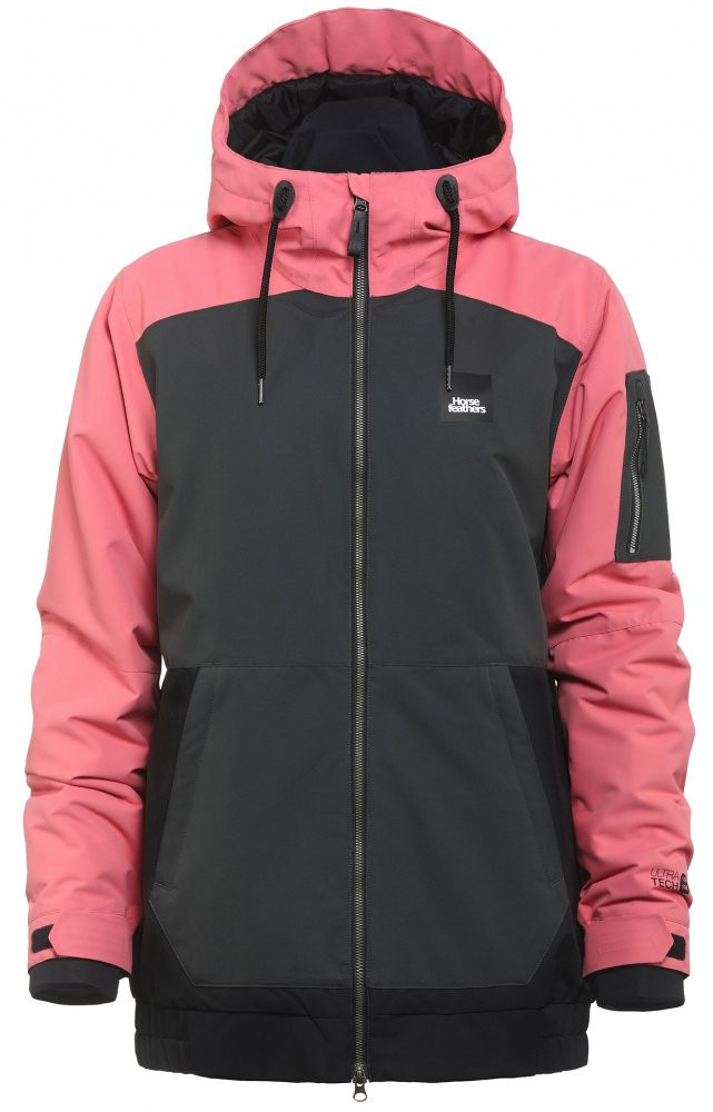 Růžovo/šedá snowboardová dámská bunda Horsefeathers Taia M