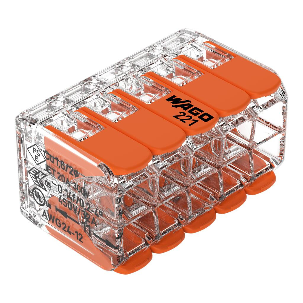 Wago svorka 221-420 otvírací 10x4mm drát i lanko/tvrdý i měkký vodič